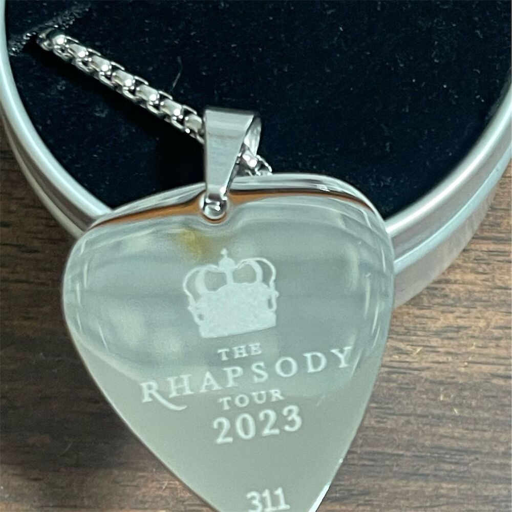 Queen The Rhapsody Tour 2023 Collectible Guitar Pick Necklace #311